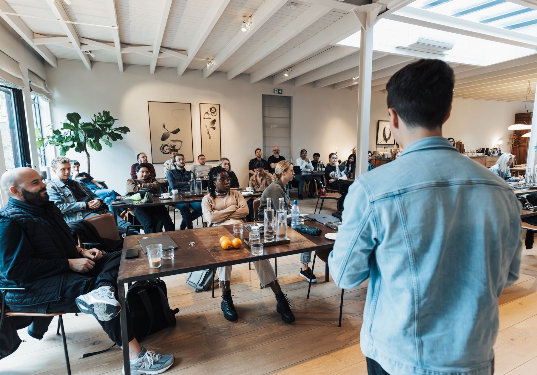 An audience attending a professional presentation